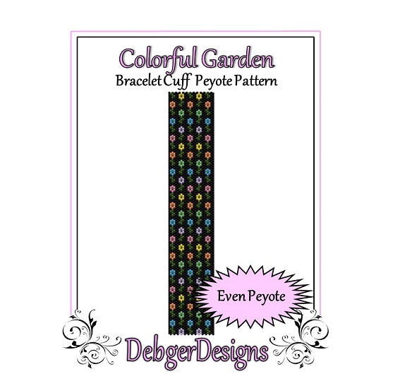 Colorful Garden Bracelet Pattern - PDF