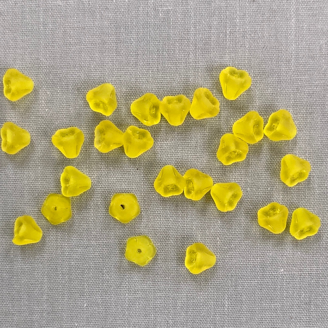 5x6mm Bell Flower - Matte Yellow