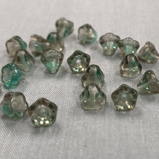 5x6mm Bell Flower - Green/Gray