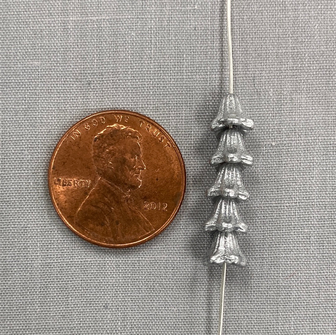 5x6mm Bell Flower - Silver