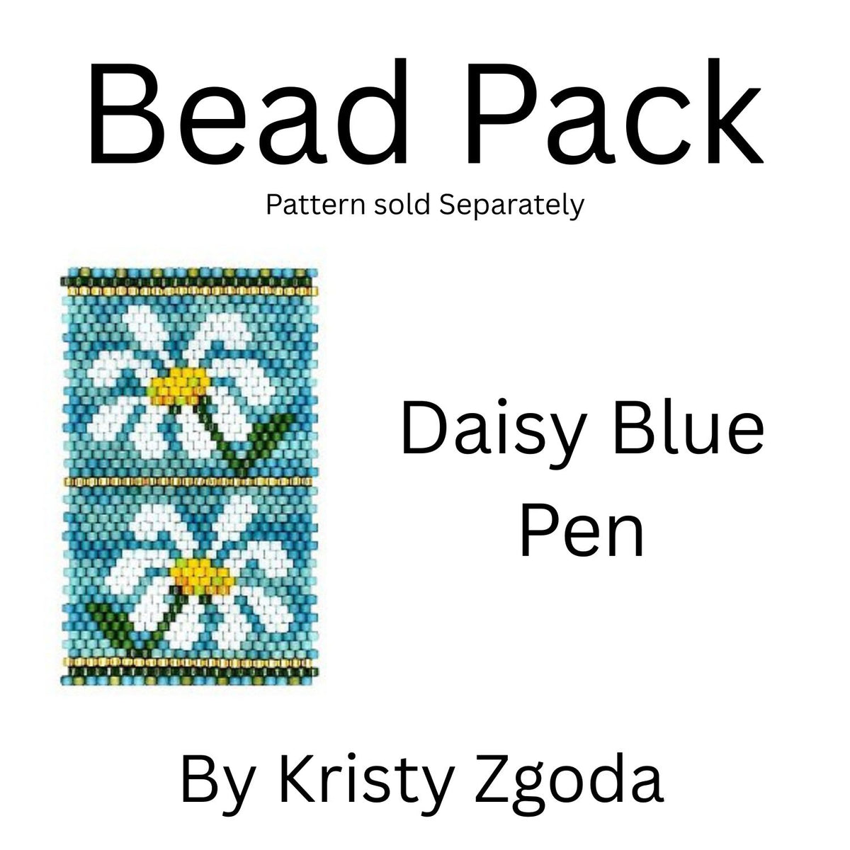 Daisy Blue Pen Bead Pack
