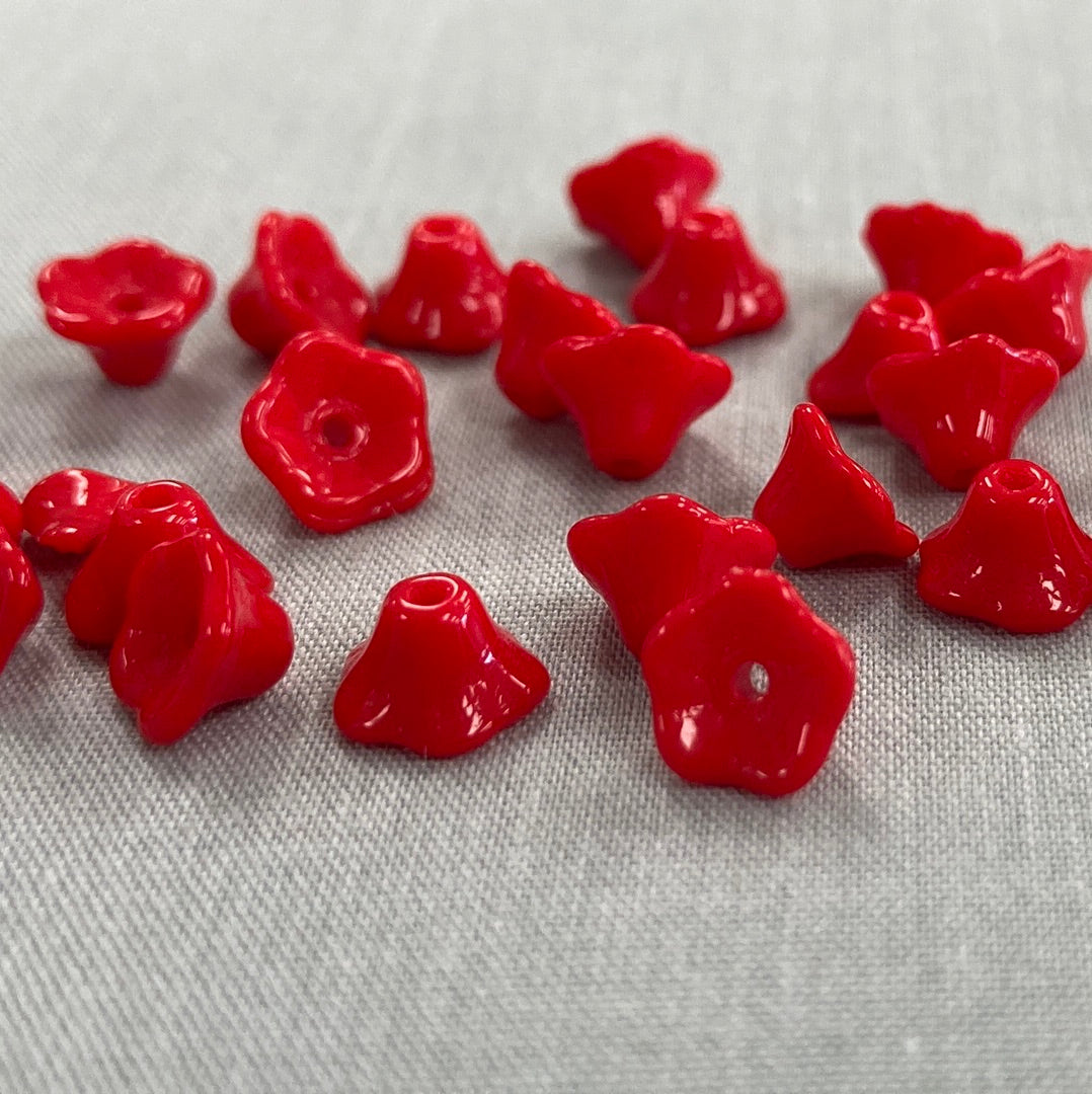 4x6mm Bell Flower - Red