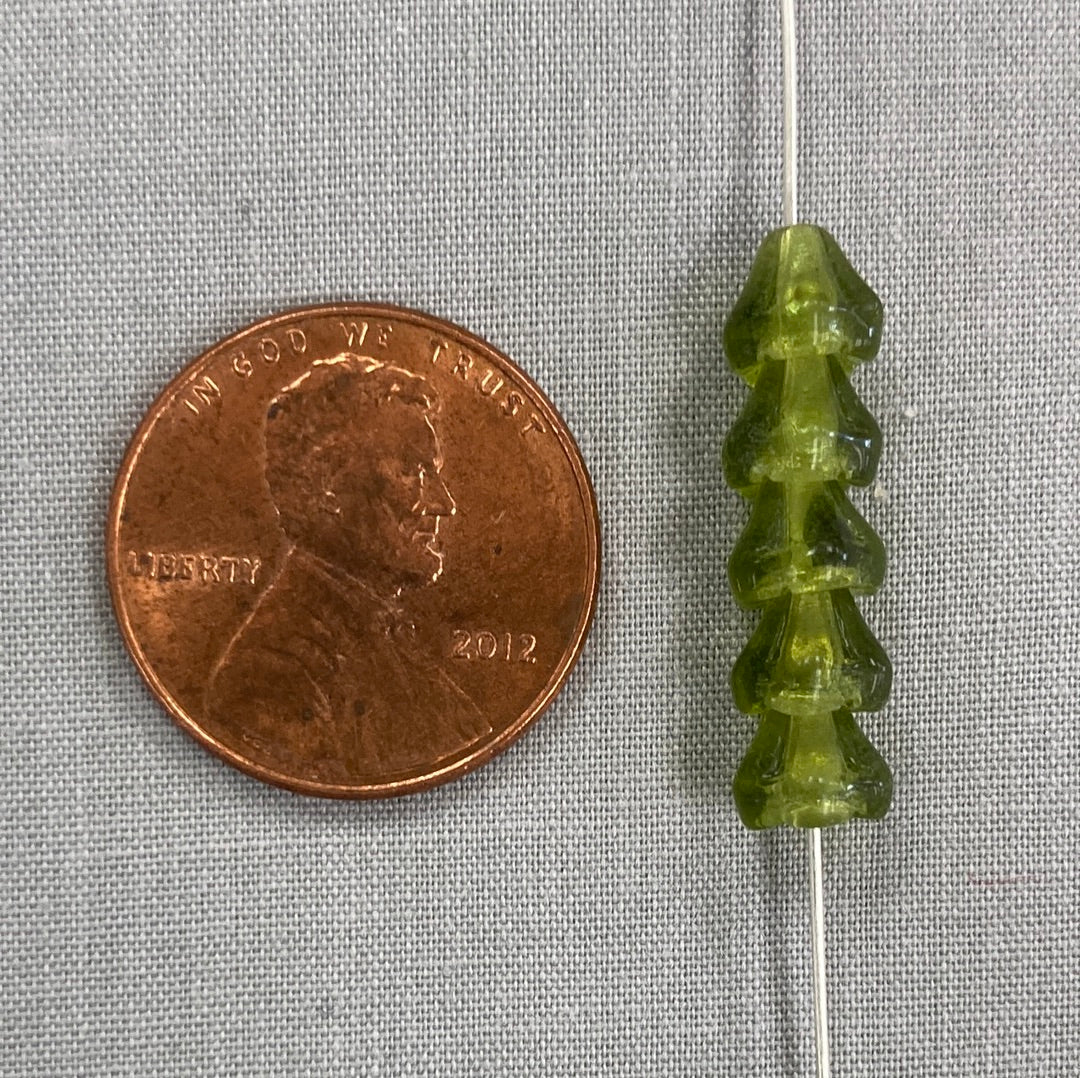 5x6mm Bell Flower - Olive Green
