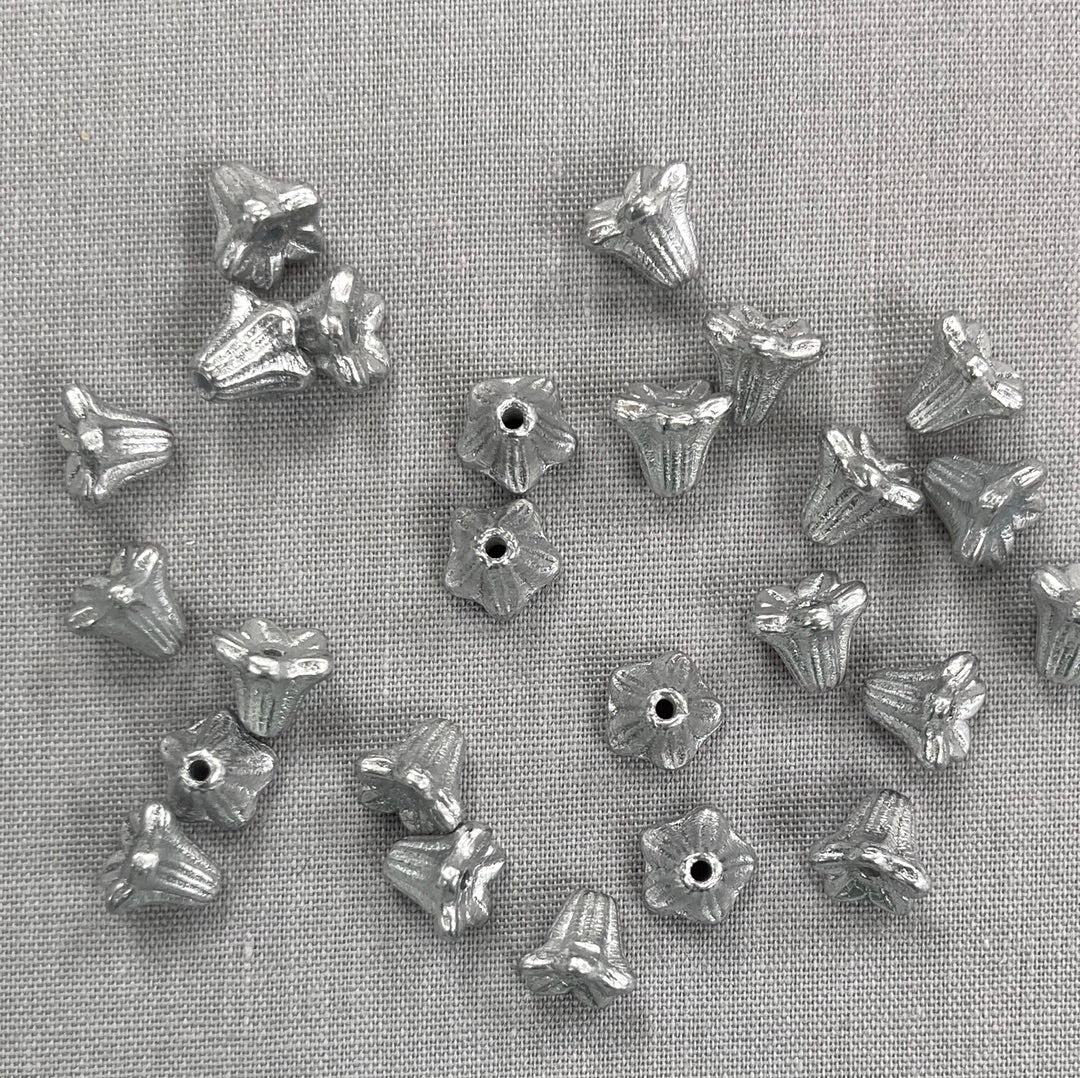 5x6mm Bell Flower - Silver
