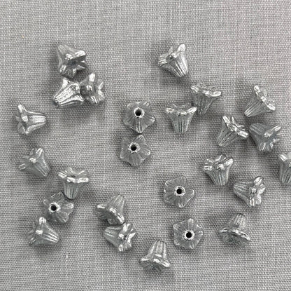 5x6mm Bell Flower - Silver