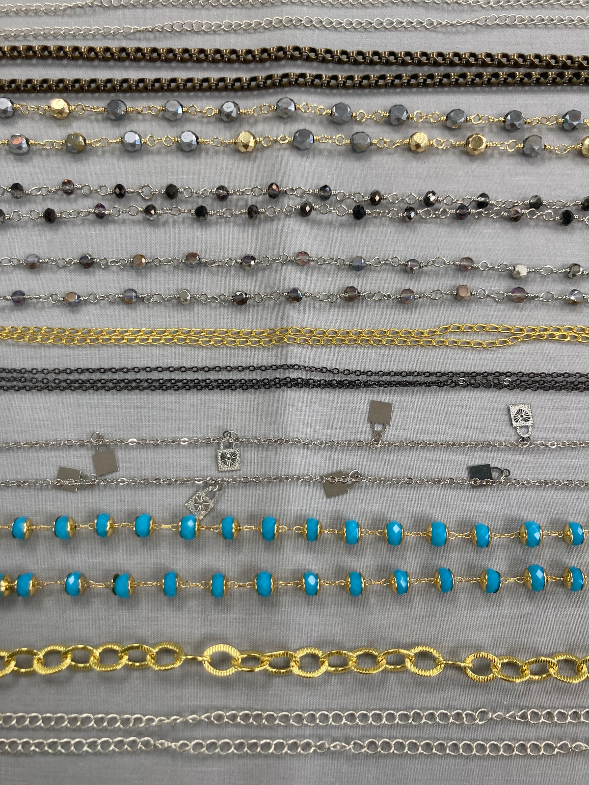 Assorted Chain - at least 12" long - 10 pieces