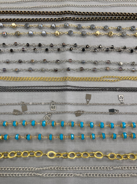 Assorted Chain - at least 12" long - 10 pieces