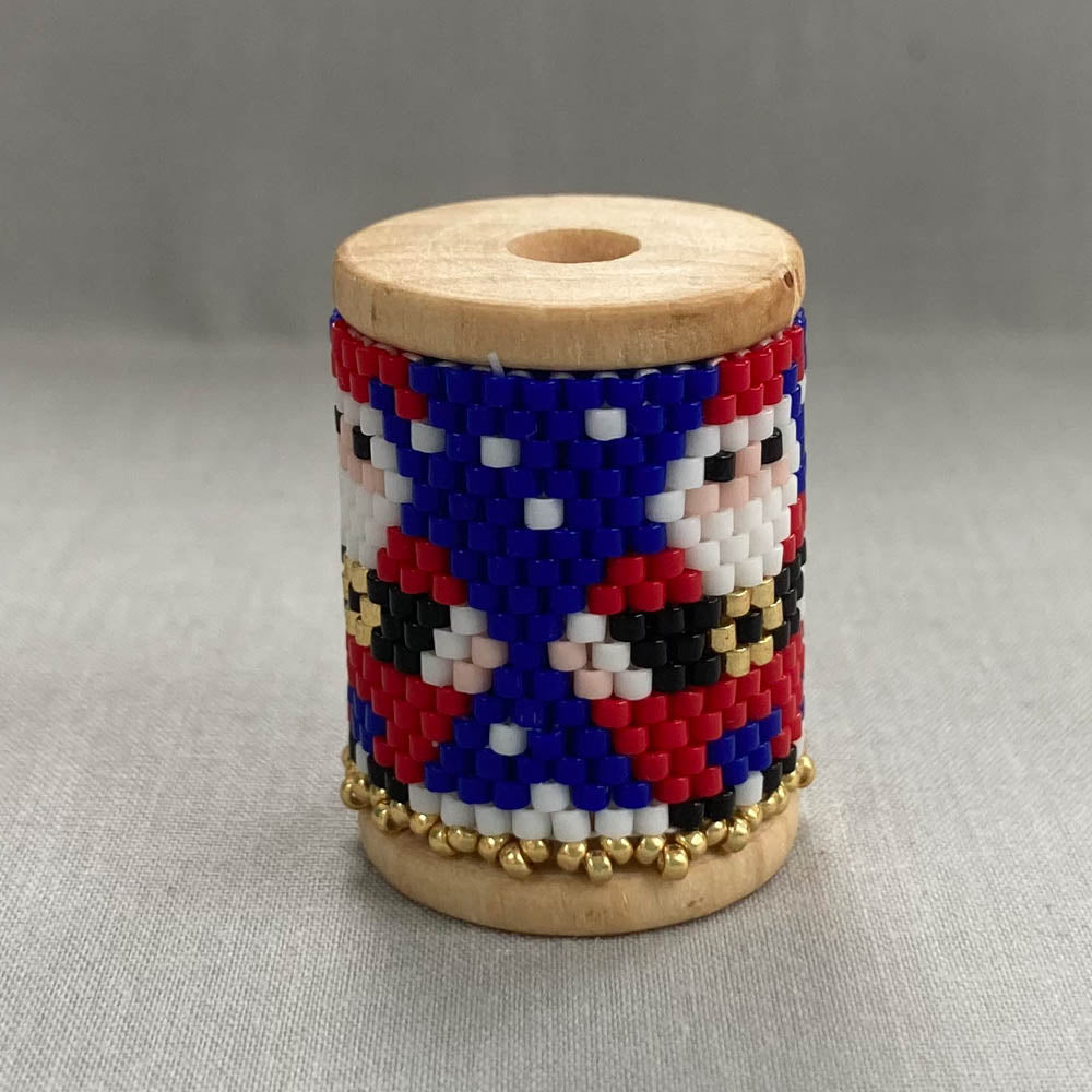 Santa Spool Cover Peyote Pattern - PDF