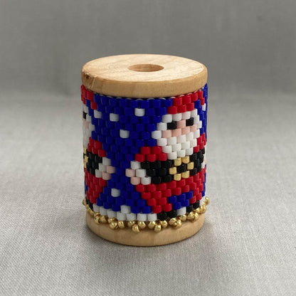 Santa Spool Cover Peyote Pattern - PDF