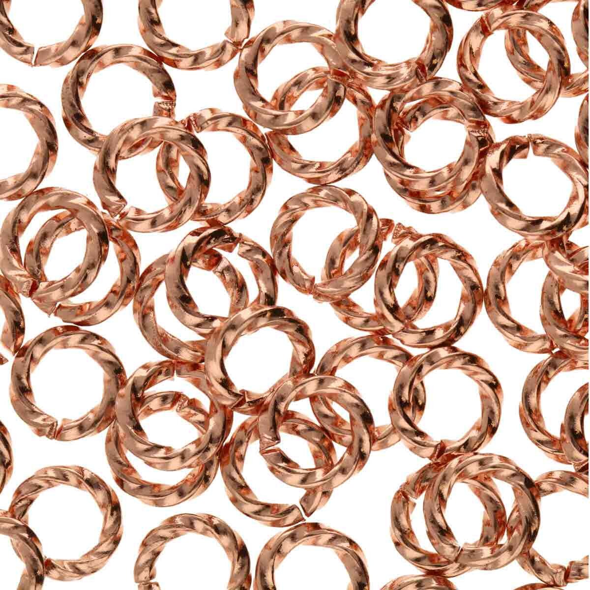 6mm Twisted Jump Ring - Copper