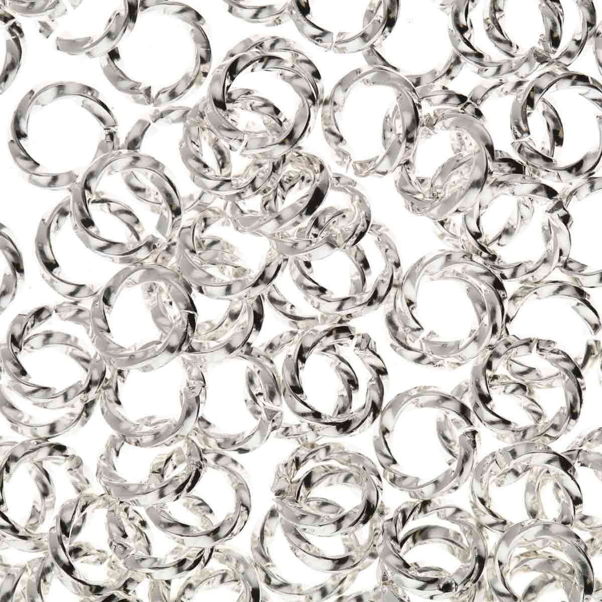 6mm Twisted Jump Ring - Silver