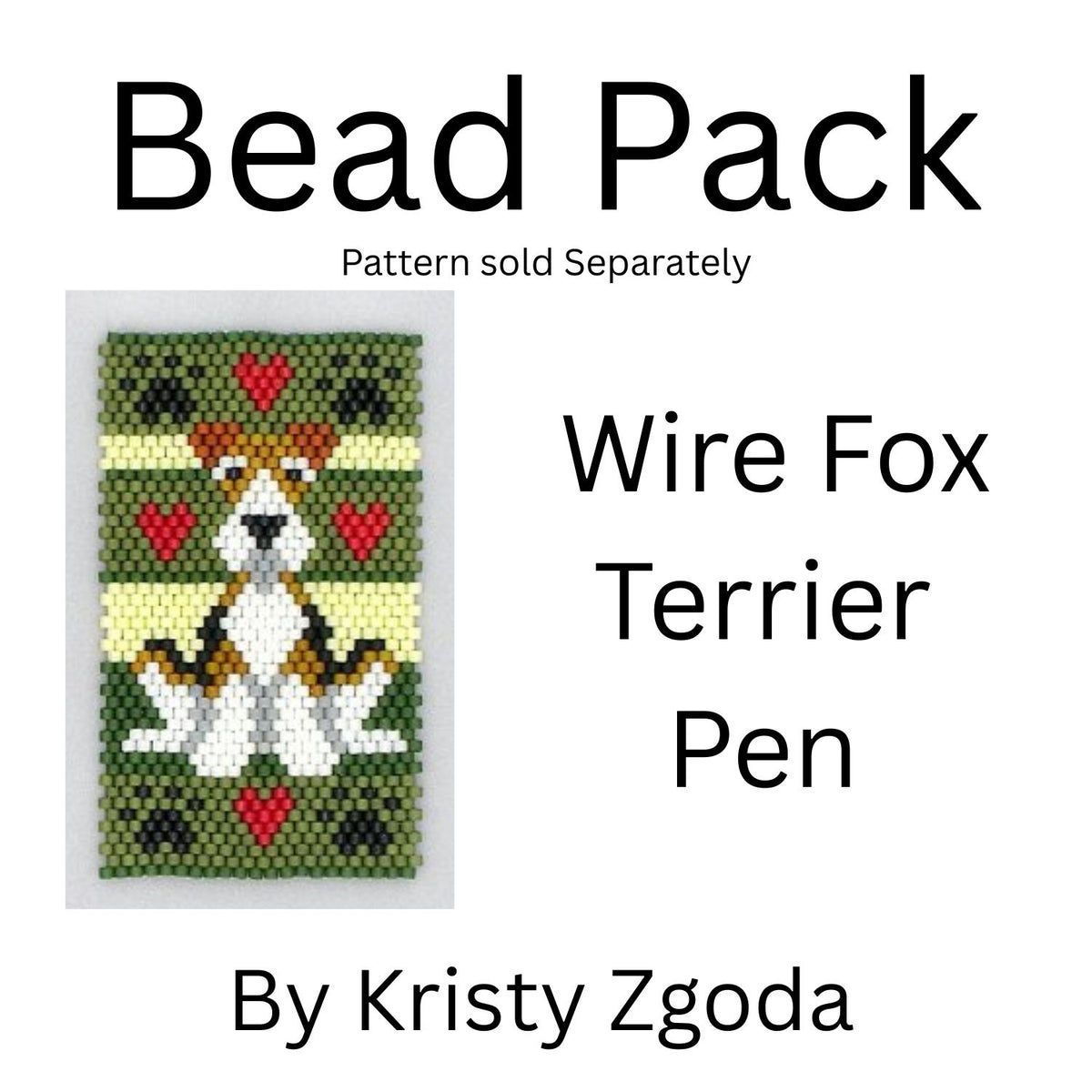 Wire Fox Terrier Pen Bead Pack