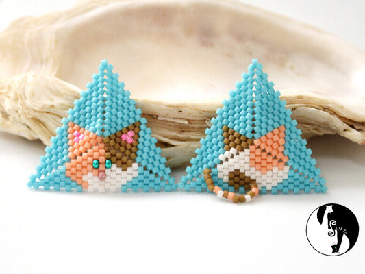 Light Calico Cat Triangle Pattern - PDF
