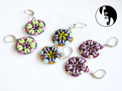 Cinquefoil Earrings Pattern - PDF