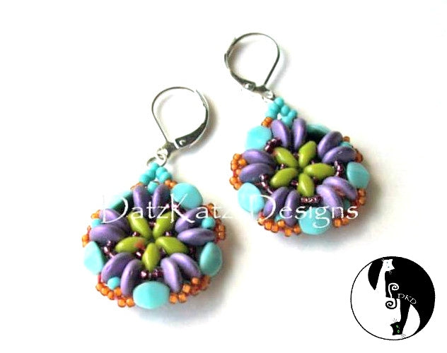 Cinquefoil Earrings Pattern - PDF