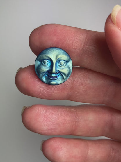 Moon Face Button - Black with an AB and Matte Finish