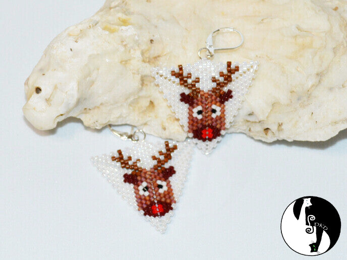 Red Nose Reindeer Triangle Pattern - PDF