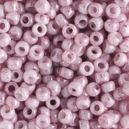 8/0 Marbled Opaque Pink/White - 10 grams