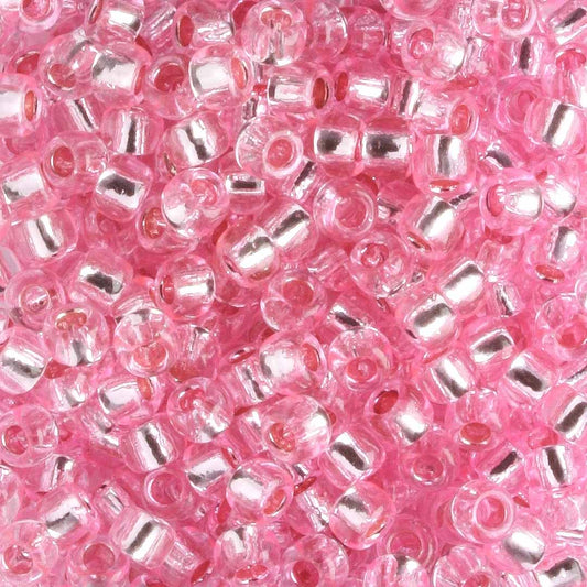 8/0 Silver Lined Pink - 10 grams