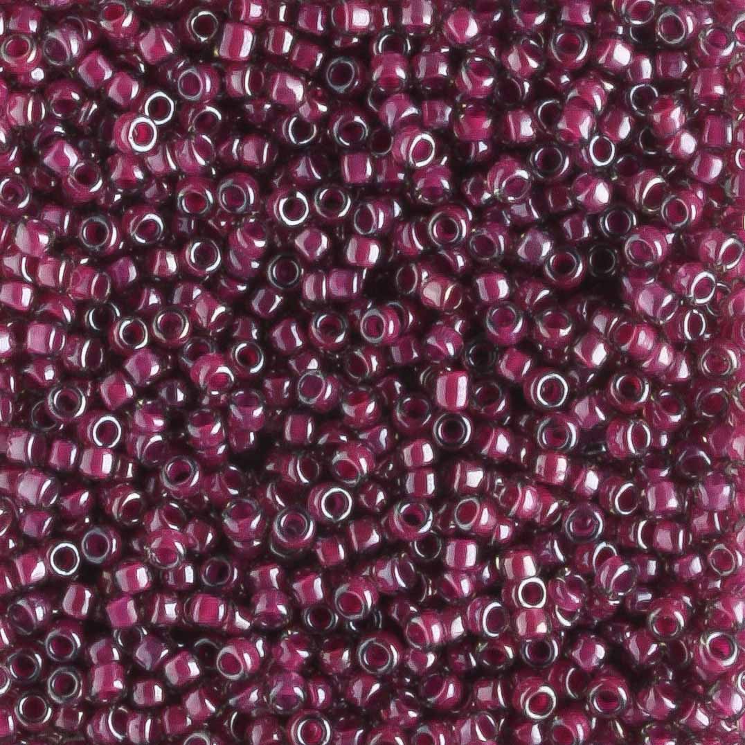 15/0 Color Lined Gray/Magenta - 5 grams