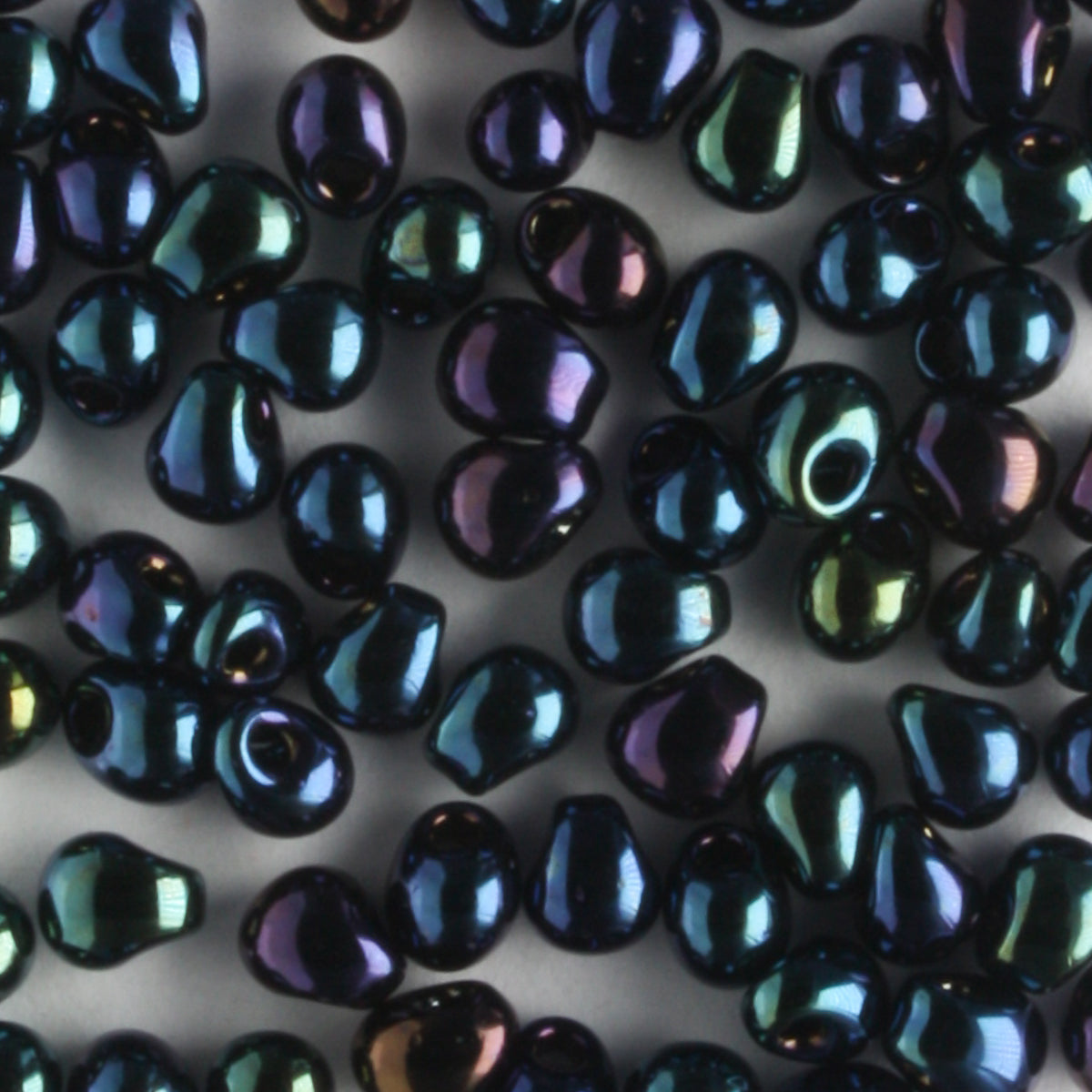 Fringe Bead, Gunmetal Dark Blue