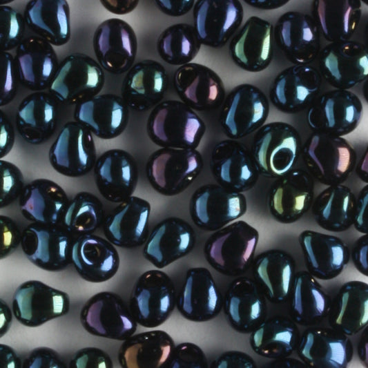 Fringe Bead, Gunmetal Dark Blue