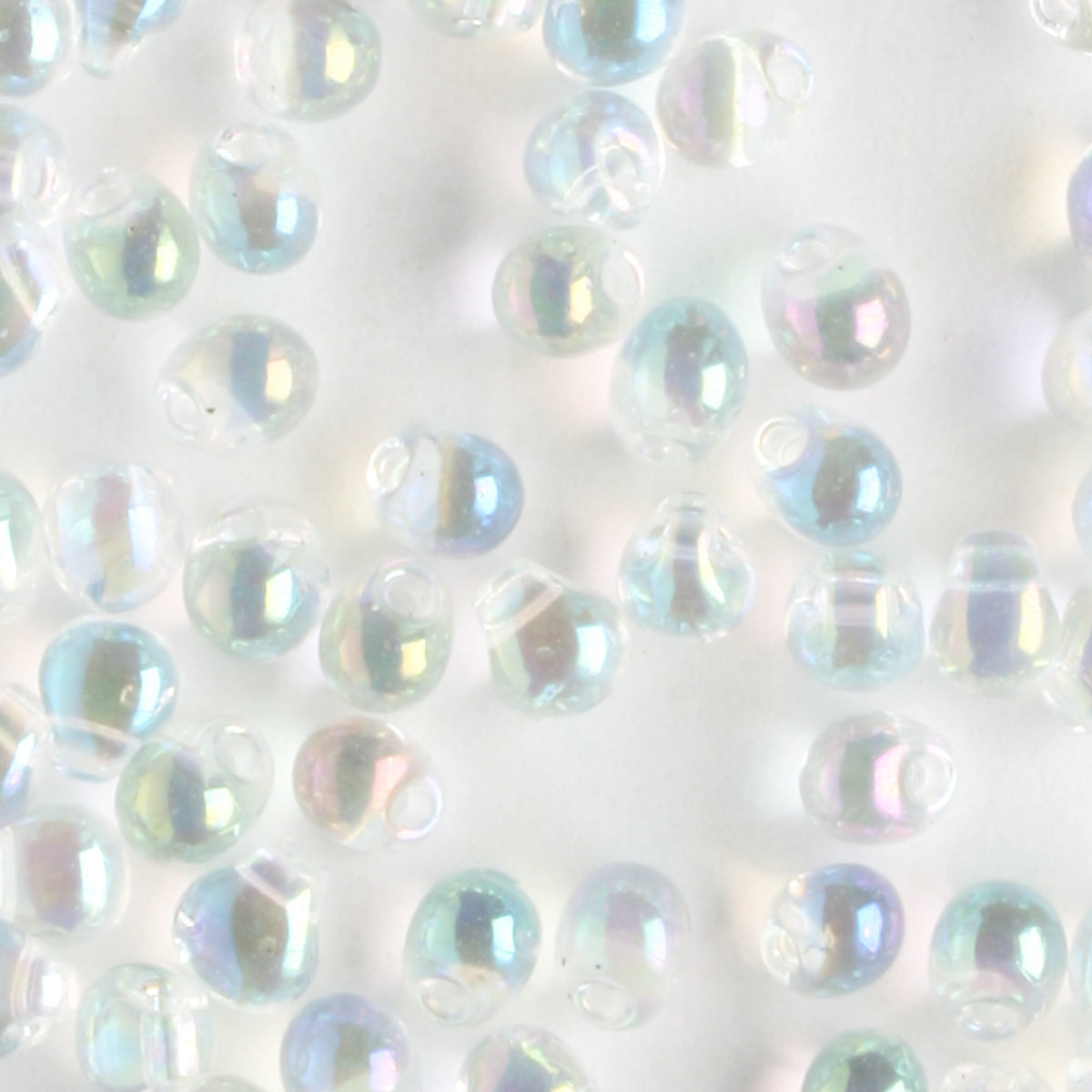 Fringe Bead, Rainbow Clear