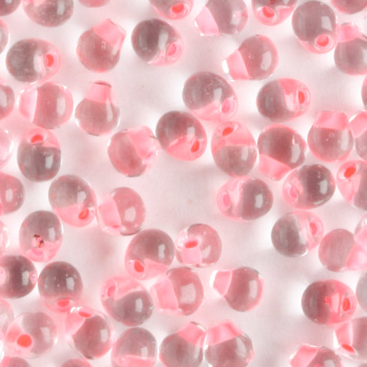Fringe Bead, Color Lined Pink