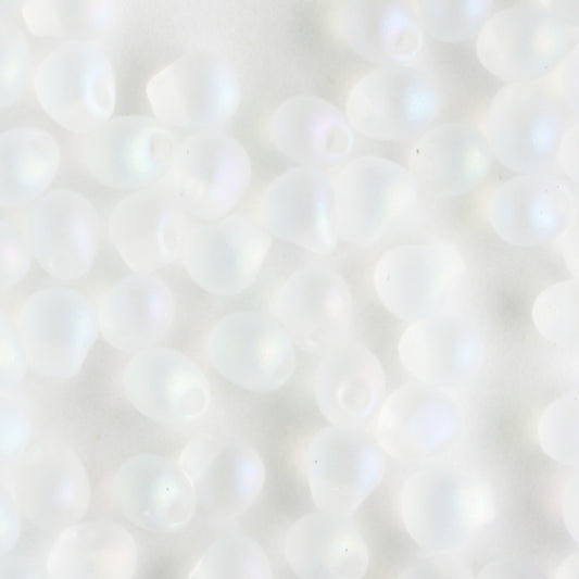 Fringe Bead, Rainbow Matte Clear