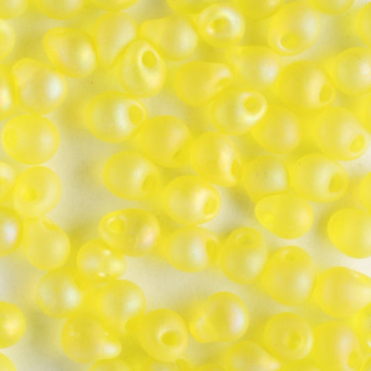 Fringe Bead, Rainbow Yellow Matte