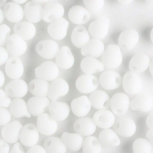 Fringe Bead, Matte White