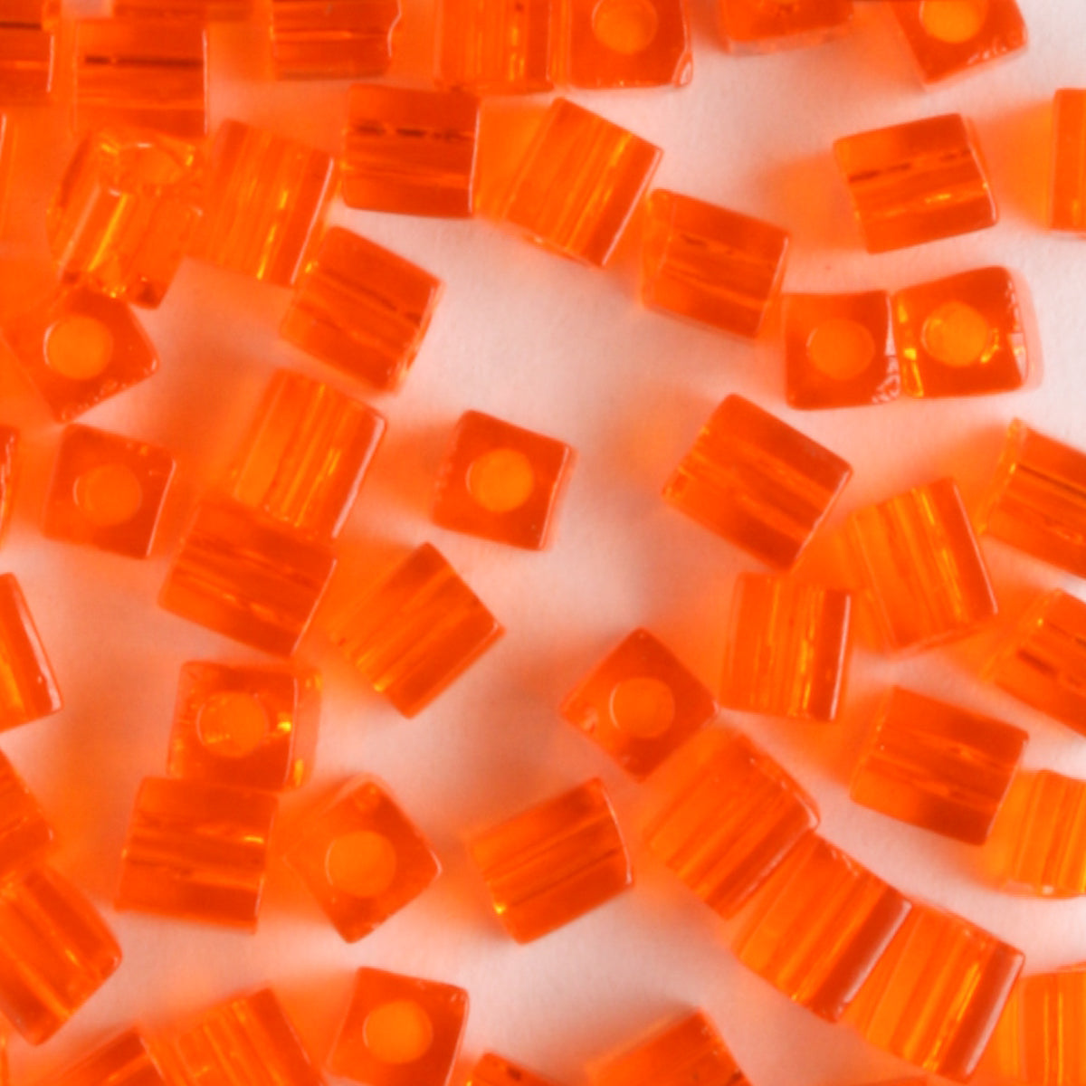 3mm Cube, Transparent Orange - 10 grams