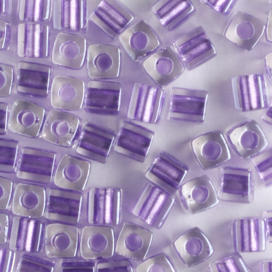 3mm Cube, Purple Lined Crystal - 10 grams