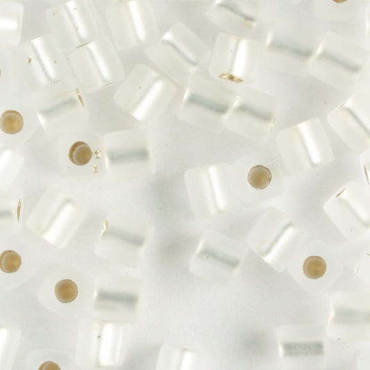 3mm Cube, Matte Silver Lined Crystal - 10 grams