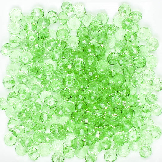3x5mm Rondelle Light Green - 100 beads