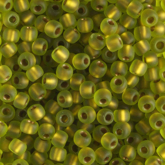 8/0 Gold Lined Matte Green - 10 grams