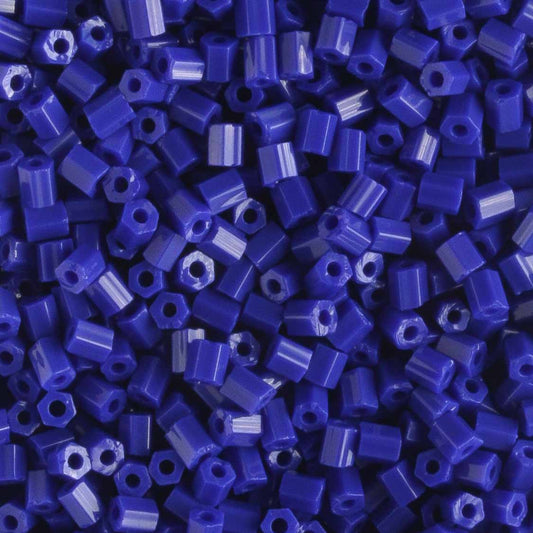 11/0 Hex Opaque Blue - 10 grams