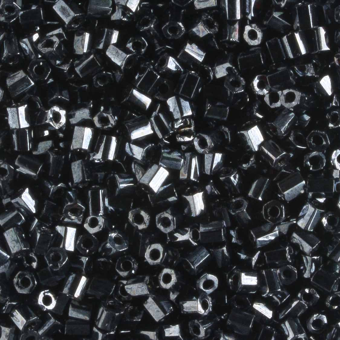 11/0 Hex Gunmetal - 10 grams