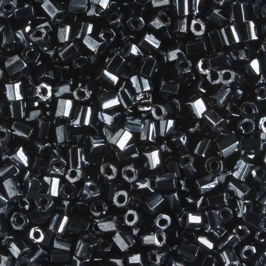 11/0 Hex Gunmetal - 10 grams