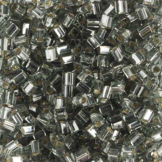 11/0 Triangle Silver Lined Gray - 10 grams