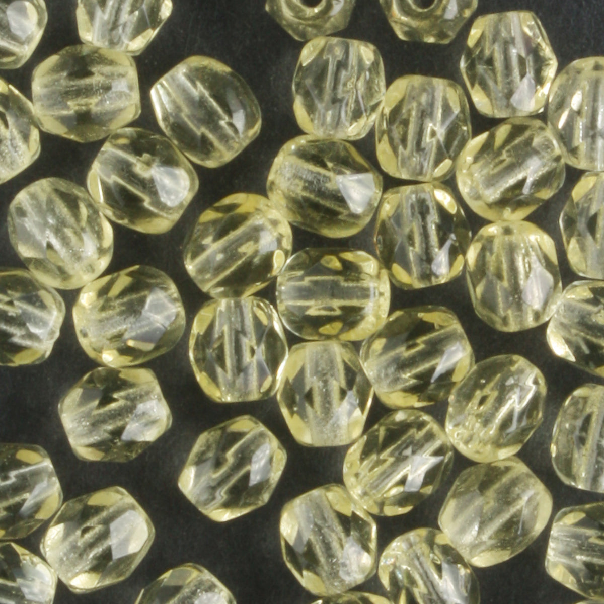 4mm Round Fire Polish Jonquil