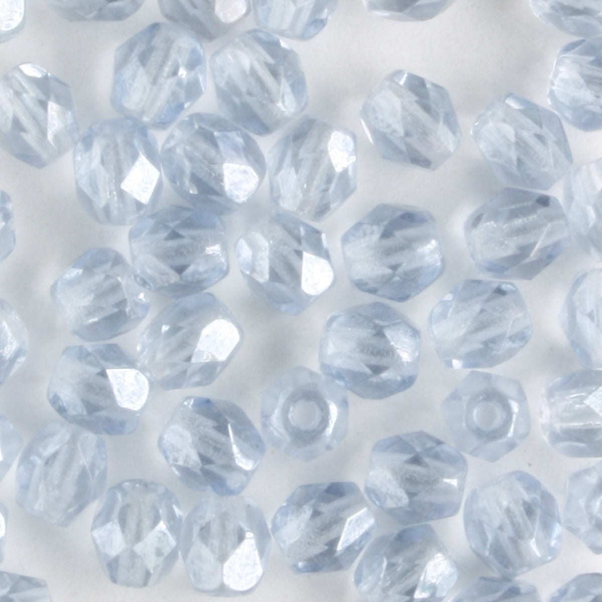 4mm Round Fire Polish Light Sapphire Luster