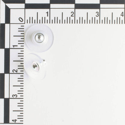 Earring Back - Silver and Plastic - pair