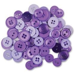 Button Purple Assortment - qty 140