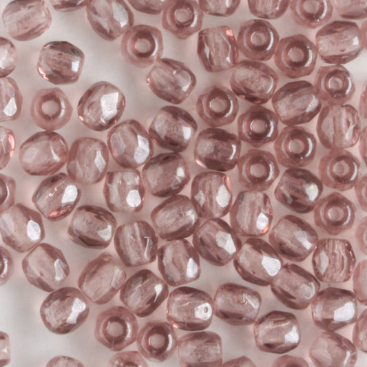 3mm Round Fire Polish Amethyst Luster