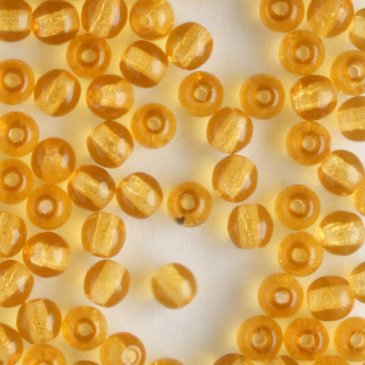 3mm Druk Topaz - 100 beads