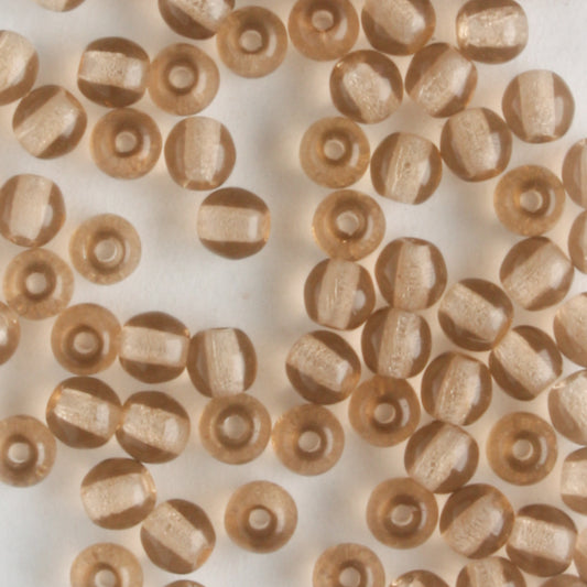 3mm Druk Smoked Topaz - 100 beads