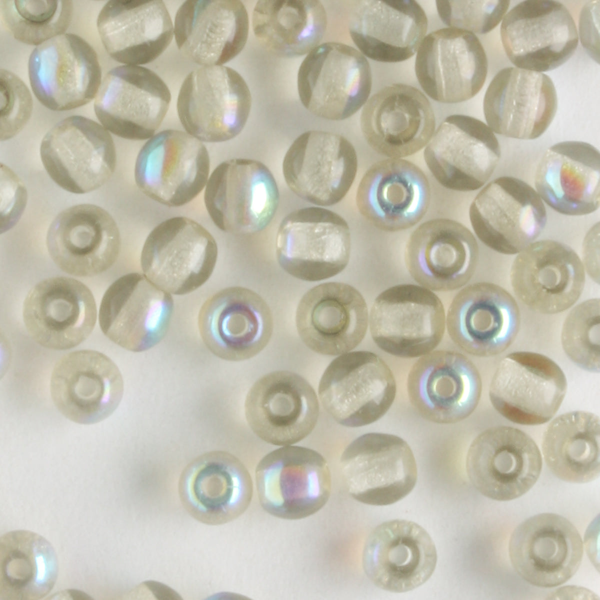 3mm Druk Jet Black Diamond AB - 100 beads