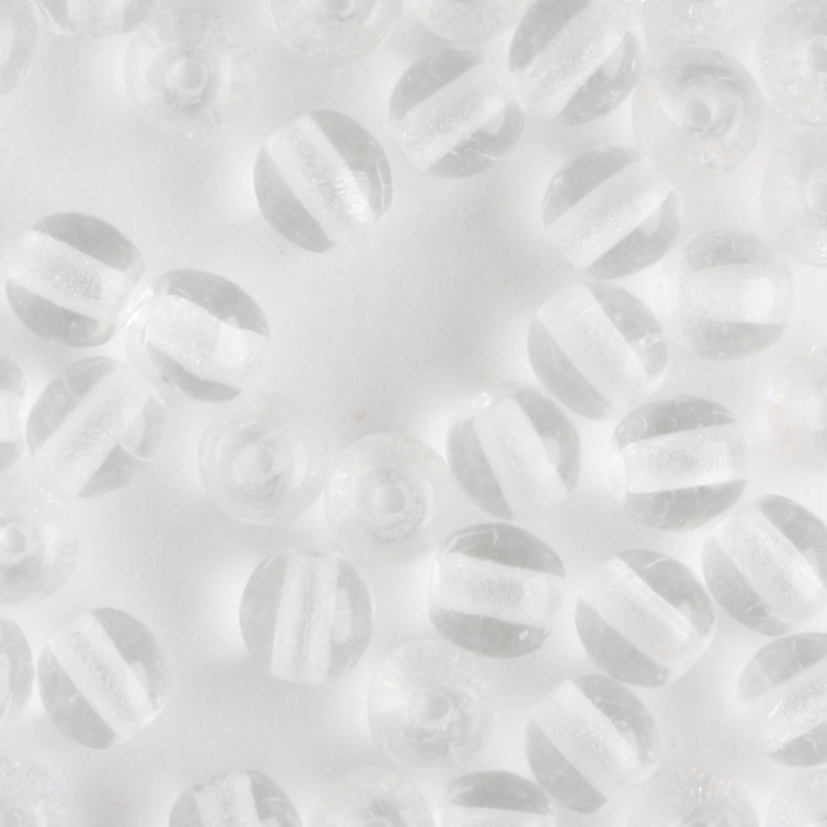 4mm Druk Clear - 100 beads