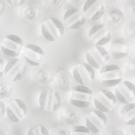 4mm Druk Clear - 100 beads